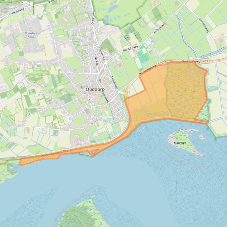 Kaart van postcodegebied 3253LM.