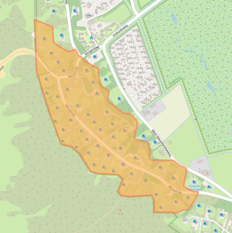 Kaart van postcodegebied 3253LW.