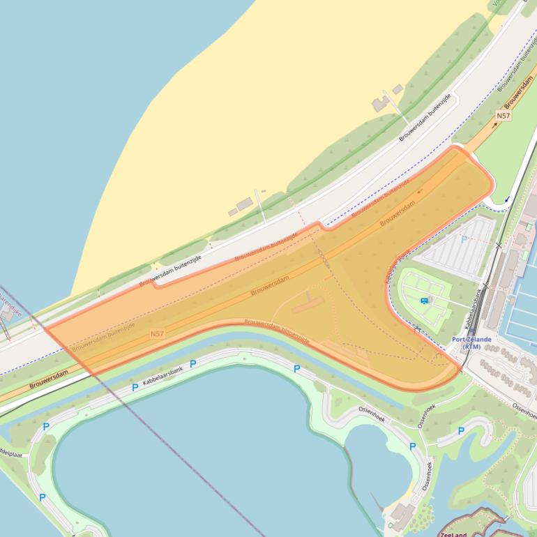 Kaart van postcodegebied 3253MN.