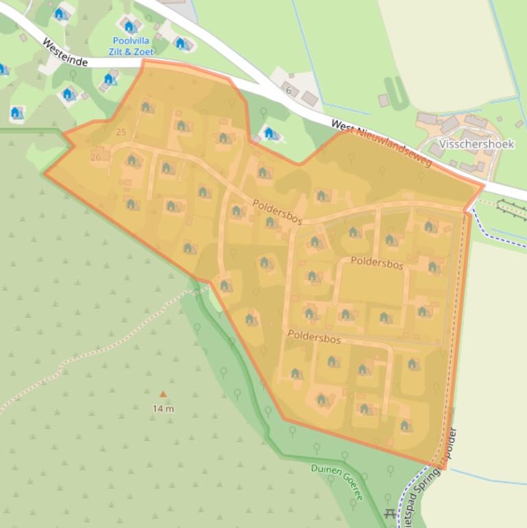 Kaart van postcodegebied 3253MV.