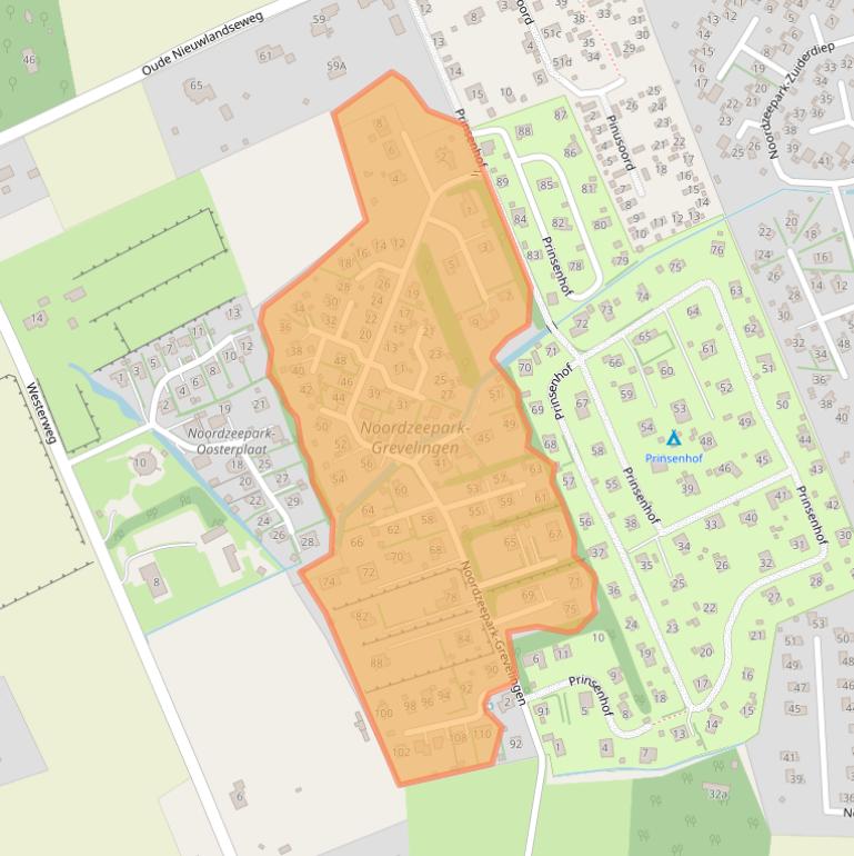 Kaart van postcodegebied 3253ND.