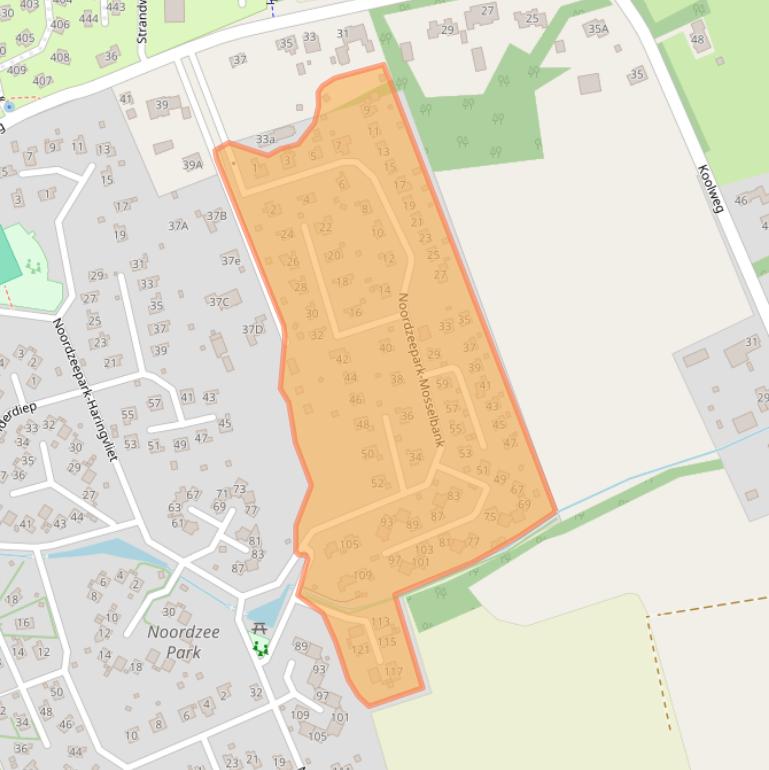 Kaart van postcodegebied 3253NH.