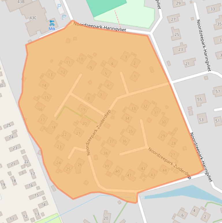 Kaart van postcodegebied 3253NL.