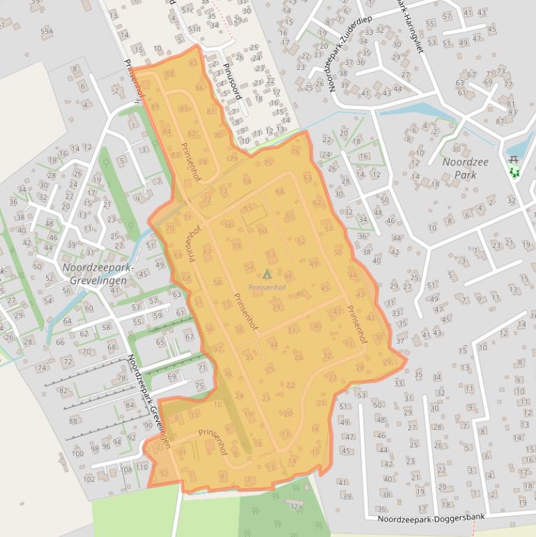 Kaart van postcodegebied 3253NM.