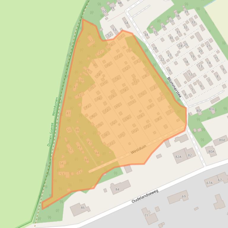 Kaart van postcodegebied 3253PS.