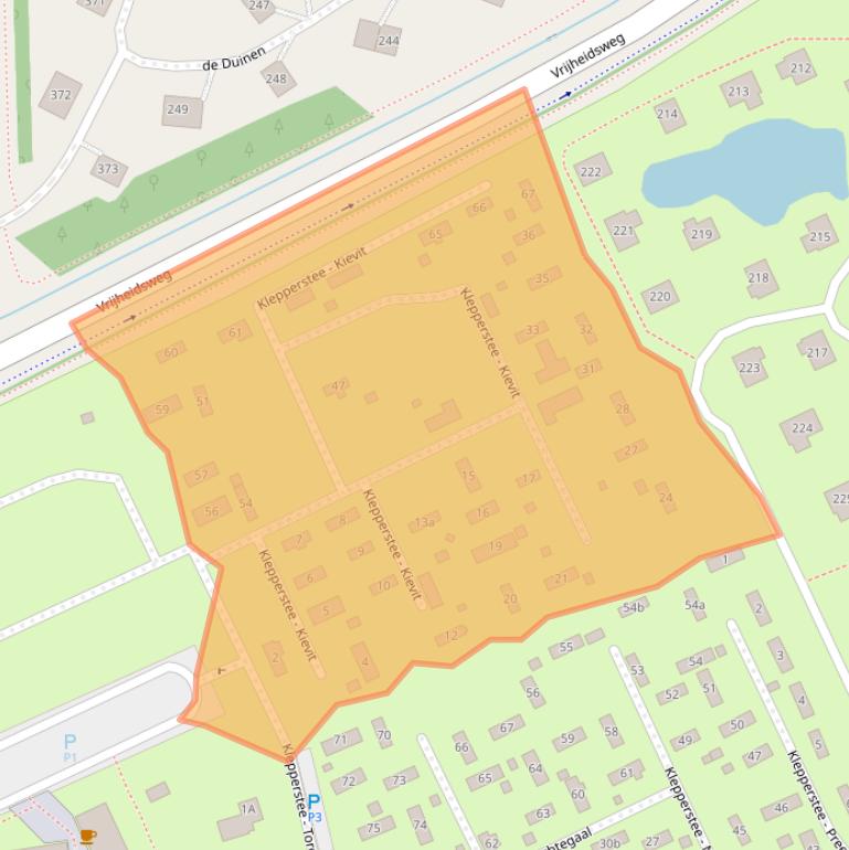 Kaart van postcodegebied 3253SC.