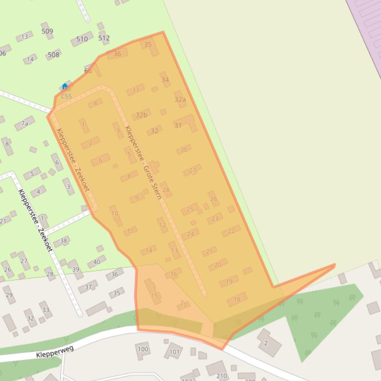 Kaart van postcodegebied 3253SZ.