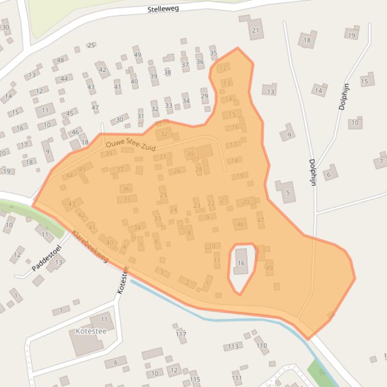 Kaart van postcodegebied 3253TK.