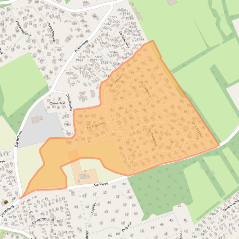 Kaart van postcodegebied 3253TW.
