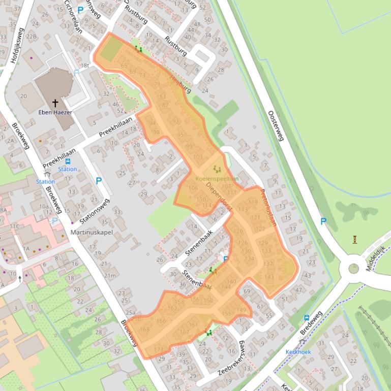 Kaart van postcodegebied 3253VC.
