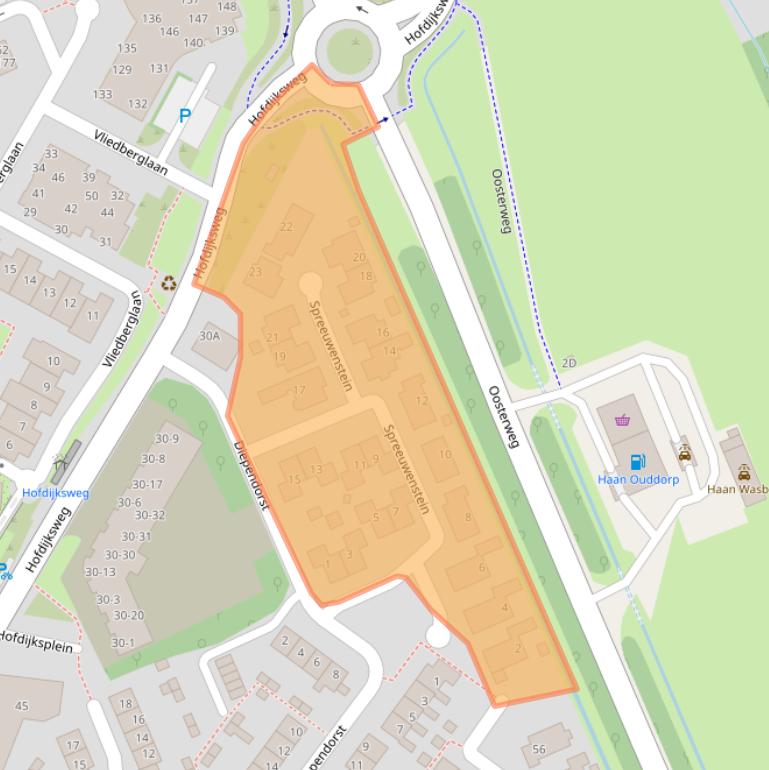 Kaart van postcodegebied 3253VM.