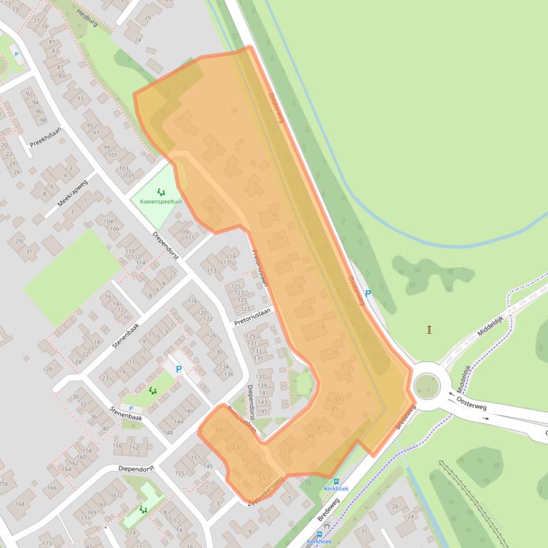 Kaart van postcodegebied 3253VP.