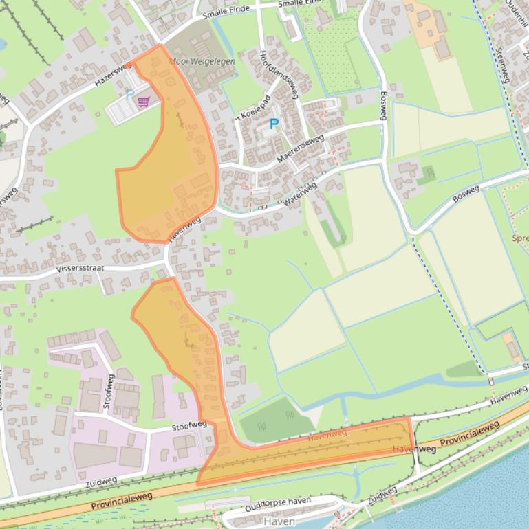 Kaart van postcodegebied 3253XD.