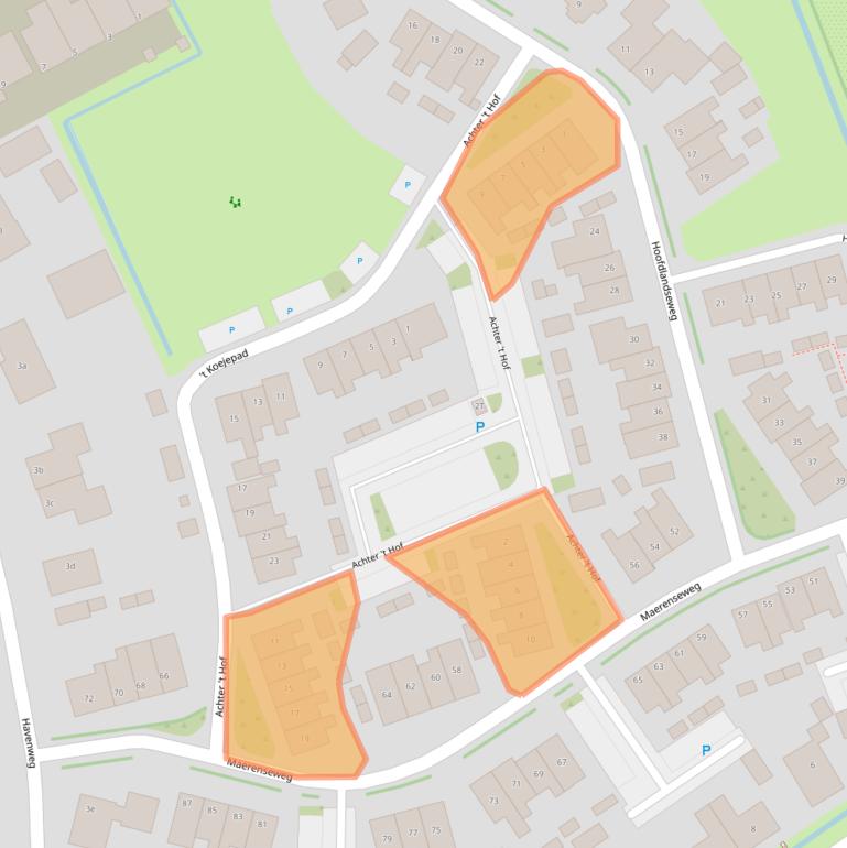 Kaart van postcodegebied 3253XN.