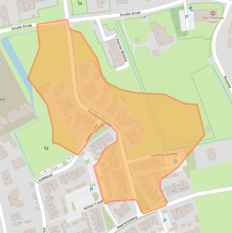 Kaart van postcodegebied 3253XS.