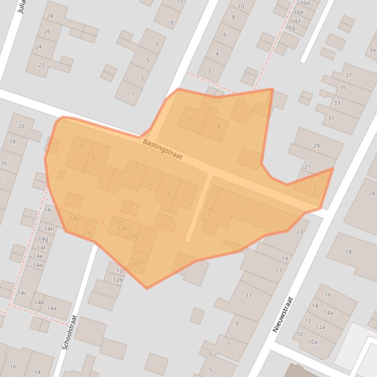 Kaart van postcodegebied 3255AA.