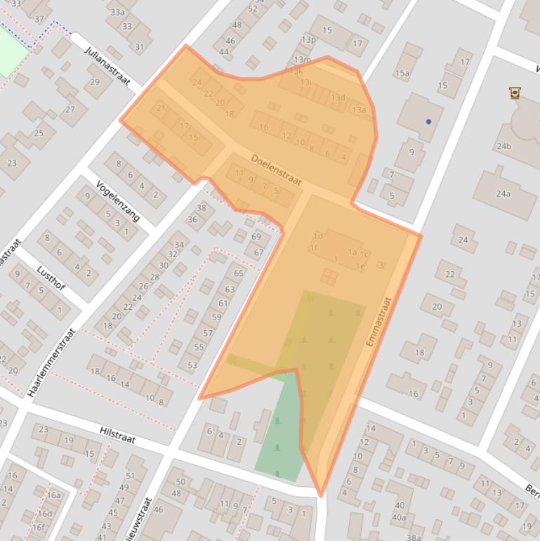 Kaart van postcodegebied 3255AB.