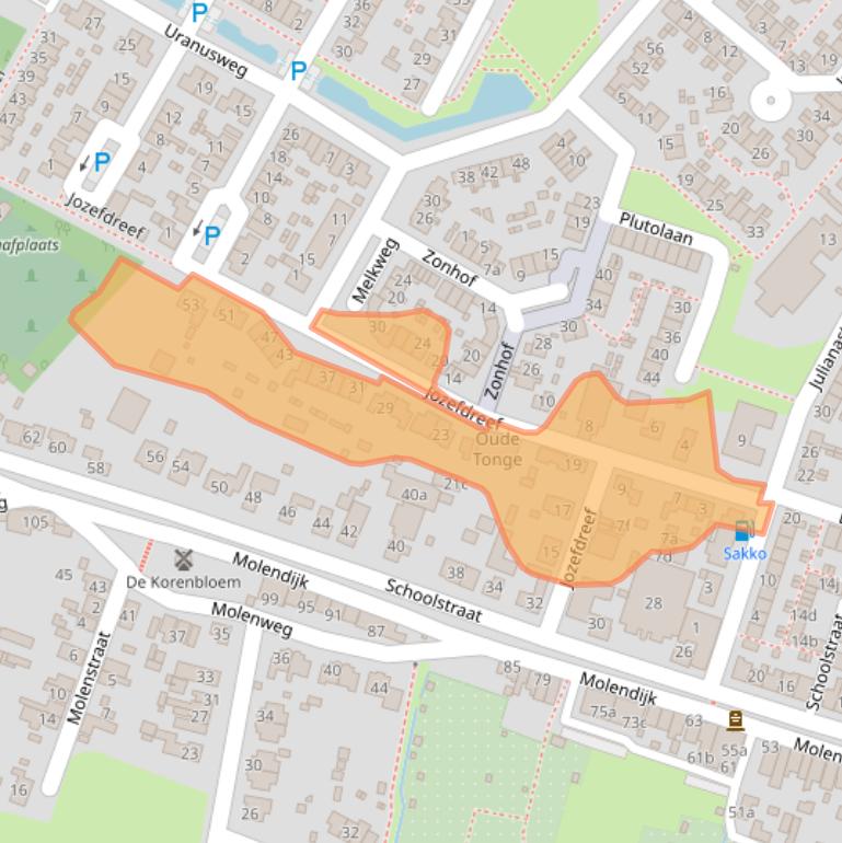 Kaart van postcodegebied 3255AE.