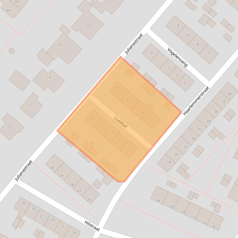 Kaart van postcodegebied 3255AK.