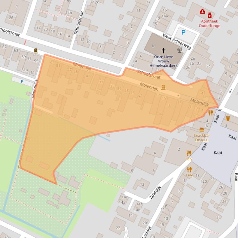 Kaart van postcodegebied 3255AL.