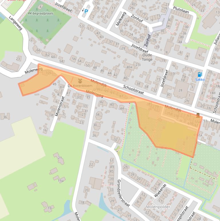 Kaart van postcodegebied 3255AM.