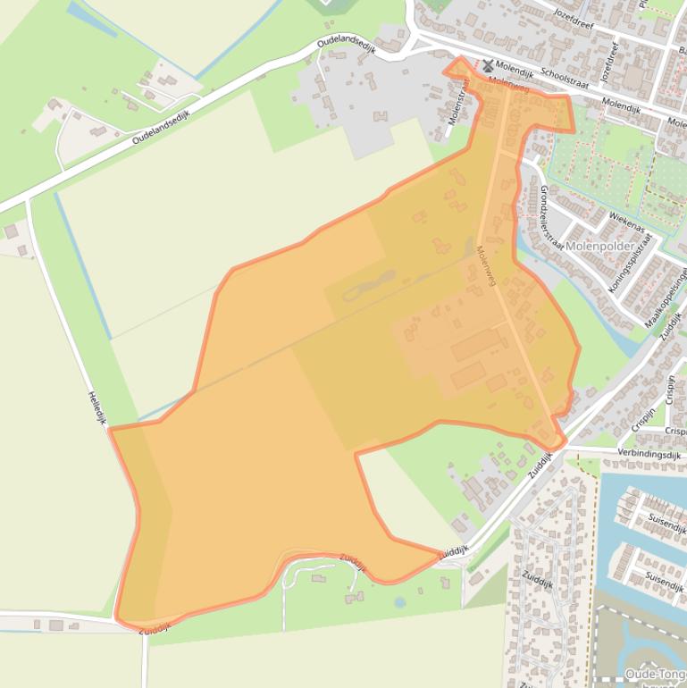 Kaart van postcodegebied 3255AP.