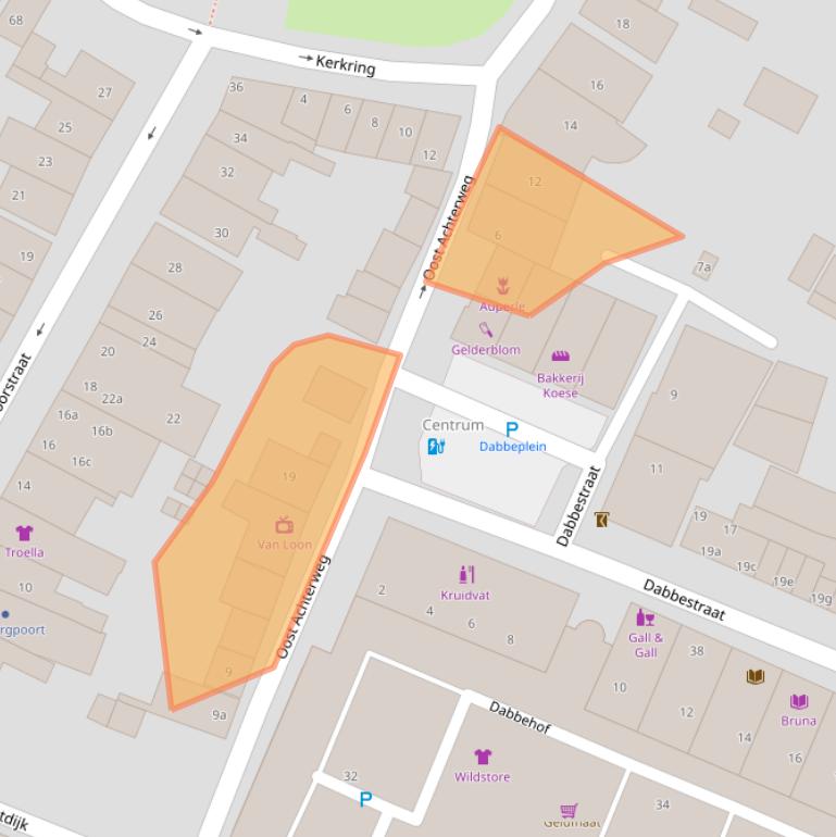 Kaart van postcodegebied 3255AS.