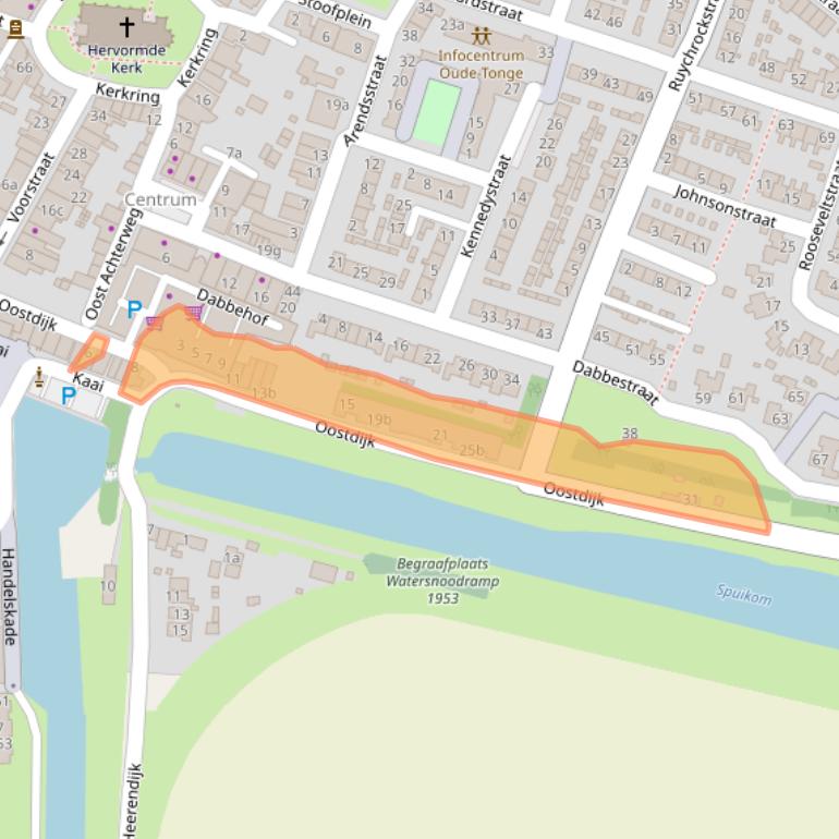Kaart van postcodegebied 3255AT.