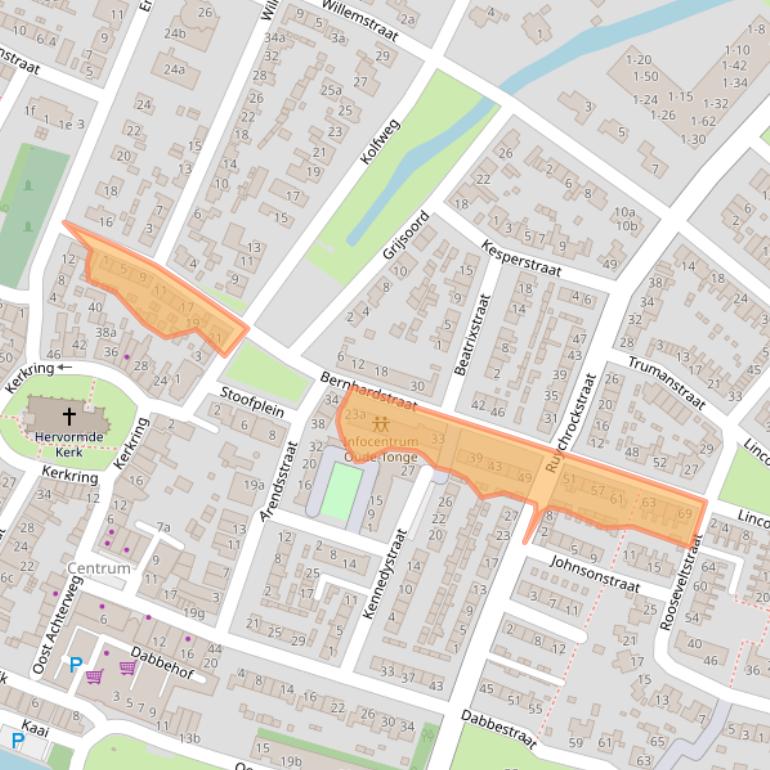 Kaart van postcodegebied 3255BB.