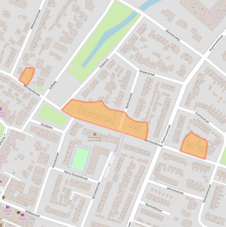Kaart van postcodegebied 3255BC.