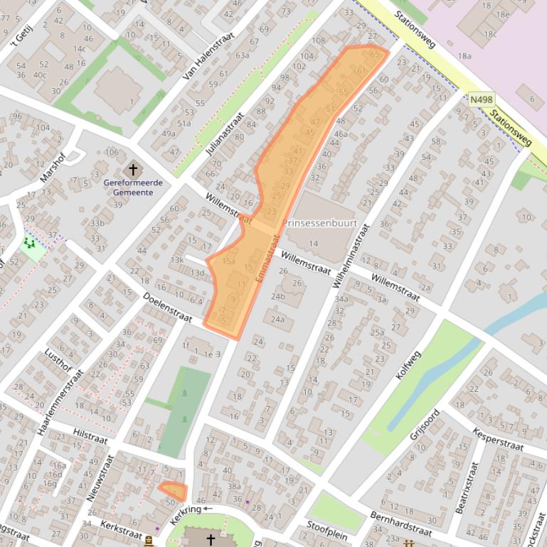 Kaart van postcodegebied 3255BD.