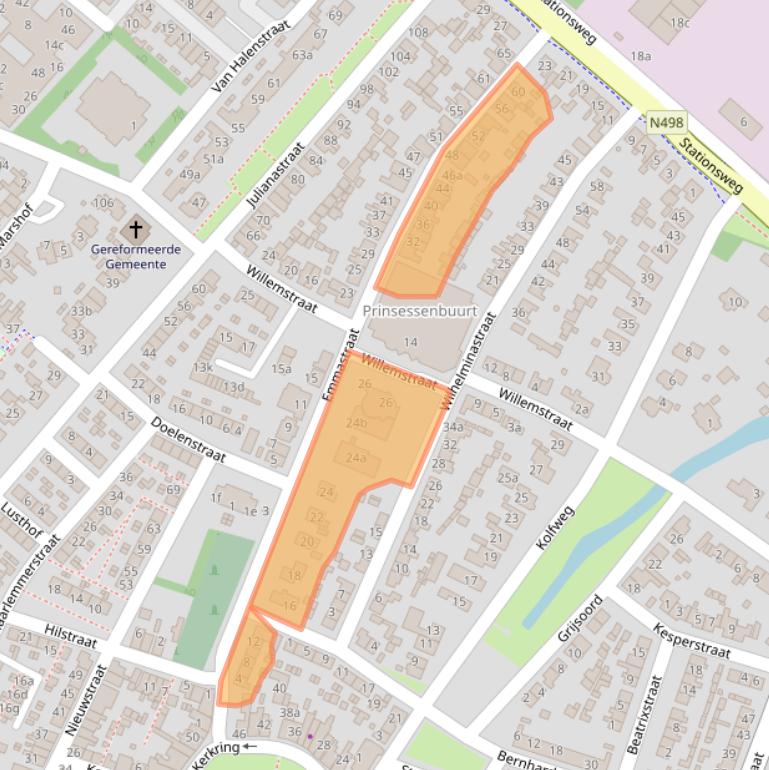 Kaart van postcodegebied 3255BE.