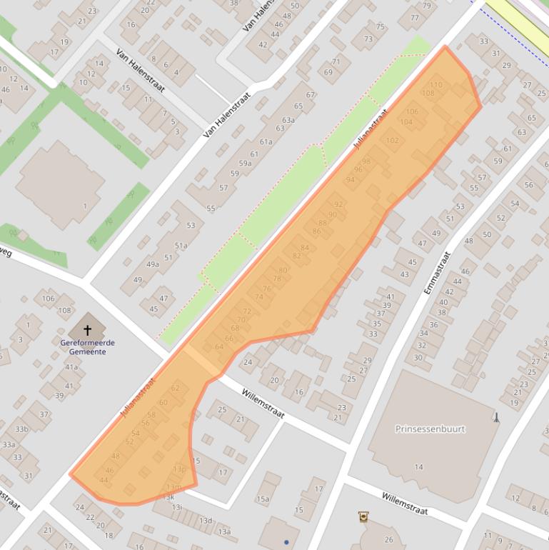 Kaart van postcodegebied 3255BJ.