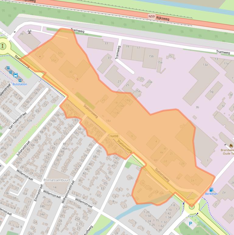 Kaart van postcodegebied 3255BL.