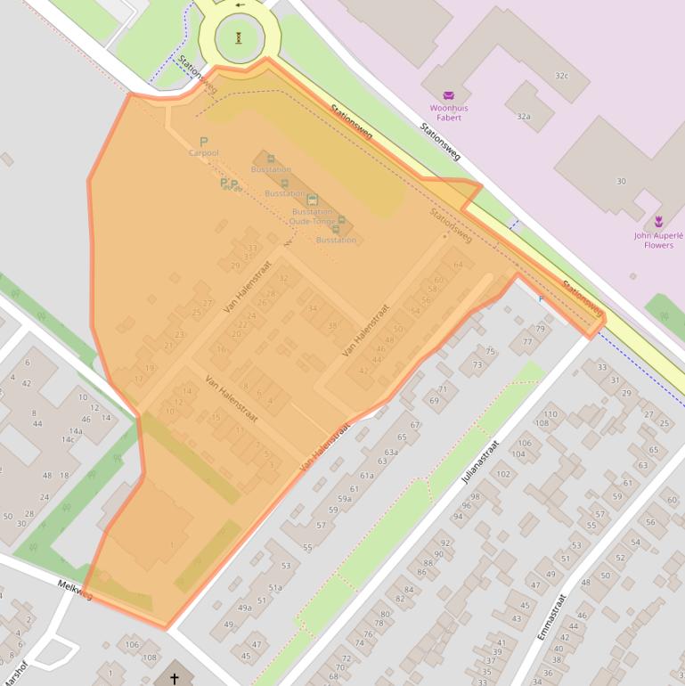 Kaart van postcodegebied 3255BN.