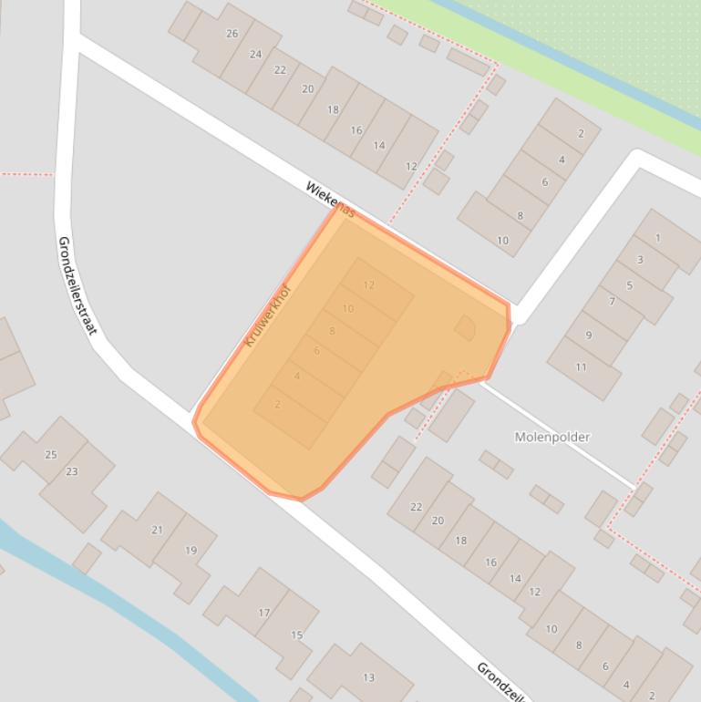 Kaart van postcodegebied 3255CC.