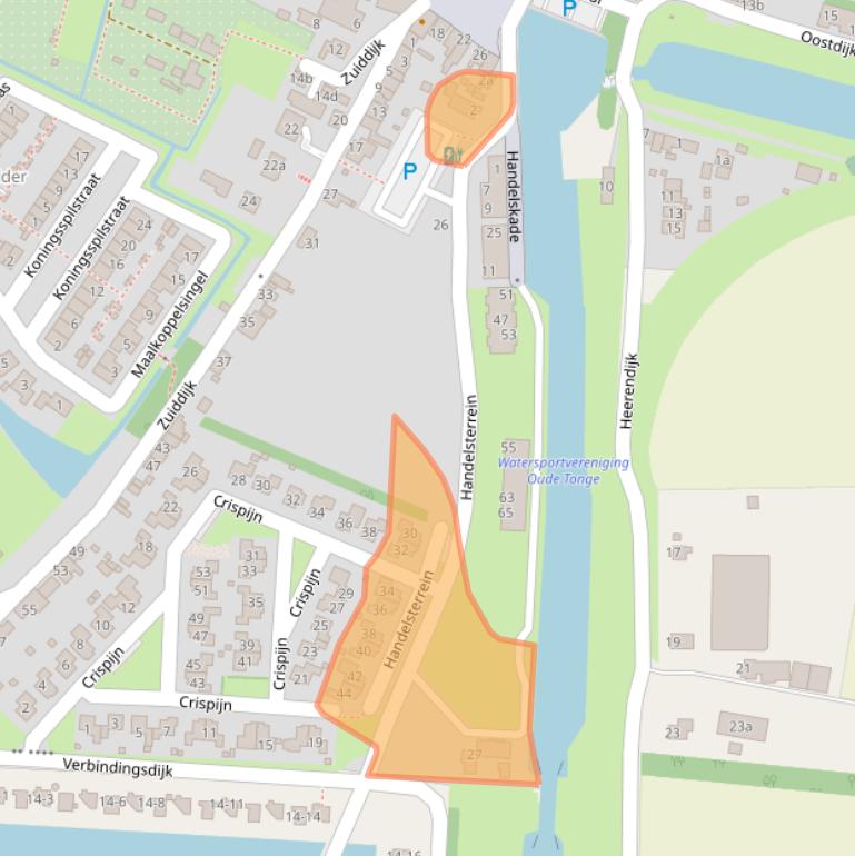 Kaart van postcodegebied 3255LD.