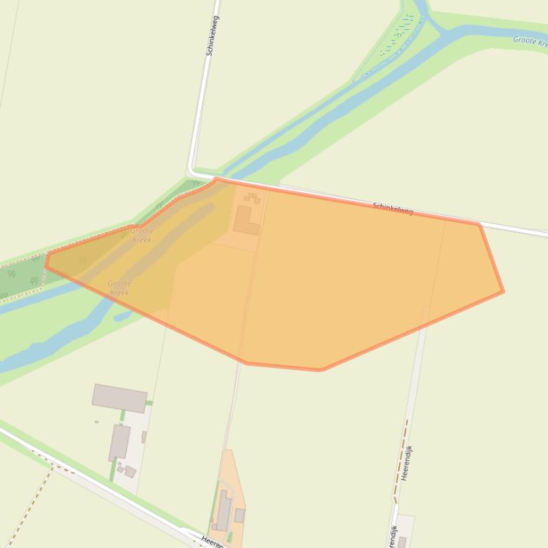 Kaart van postcodegebied 3255LR.