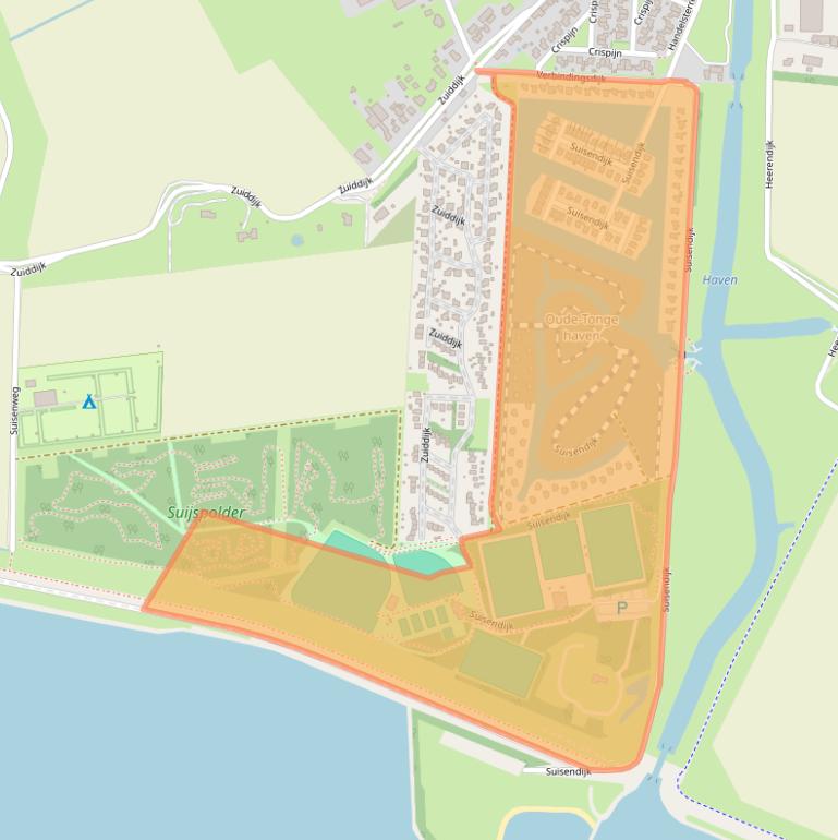 Kaart van postcodegebied 3255LS.