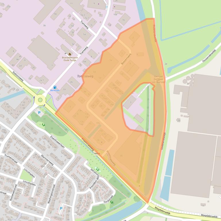 Kaart van postcodegebied 3255MC.