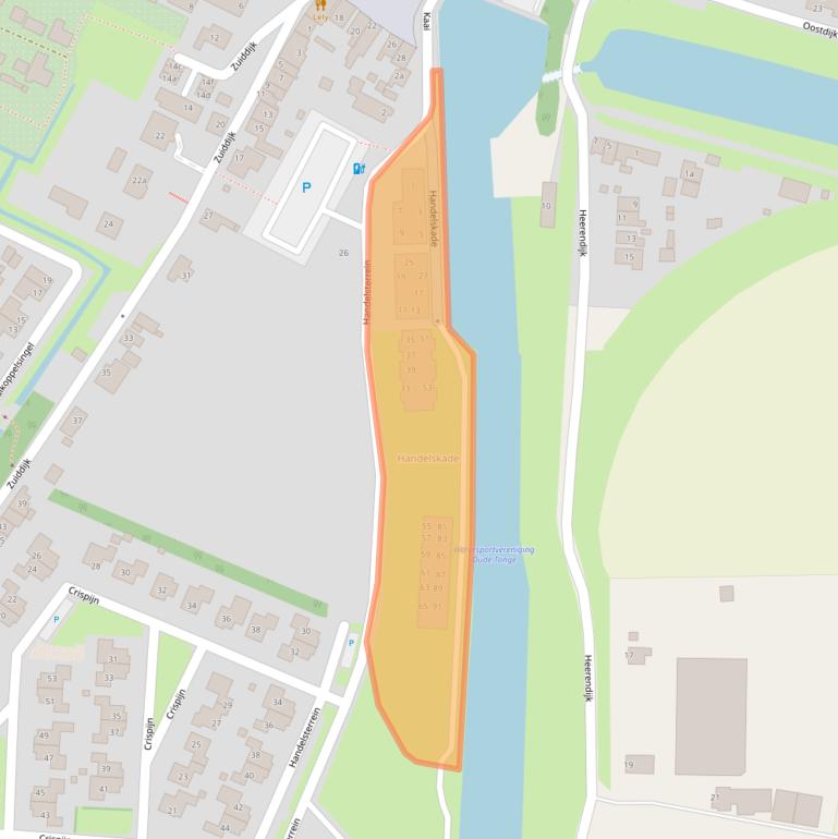 Kaart van postcodegebied 3255NC.