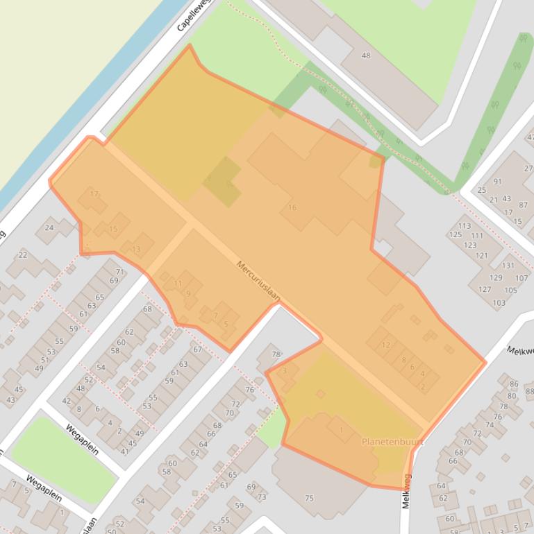 Kaart van postcodegebied 3255TV.