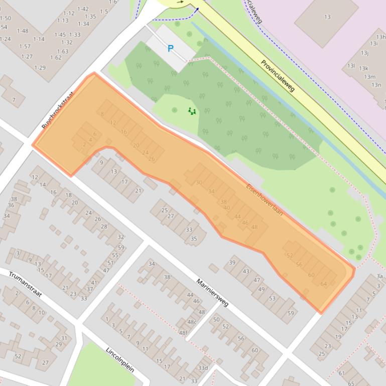 Kaart van postcodegebied 3255VB.