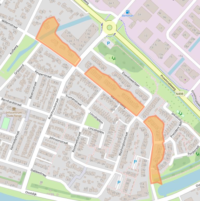 Kaart van postcodegebied 3255VE.