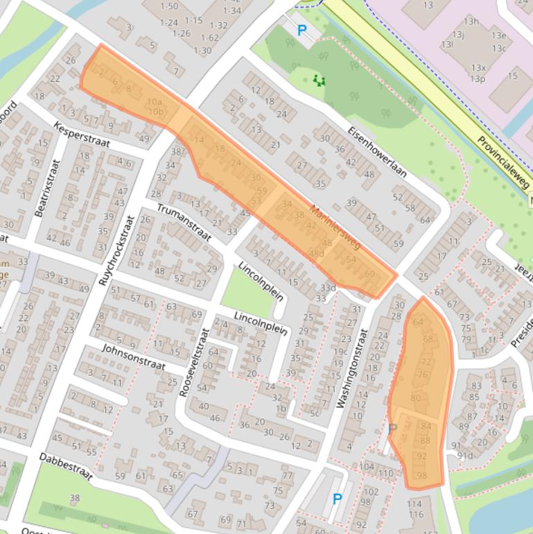 Kaart van postcodegebied 3255VG.