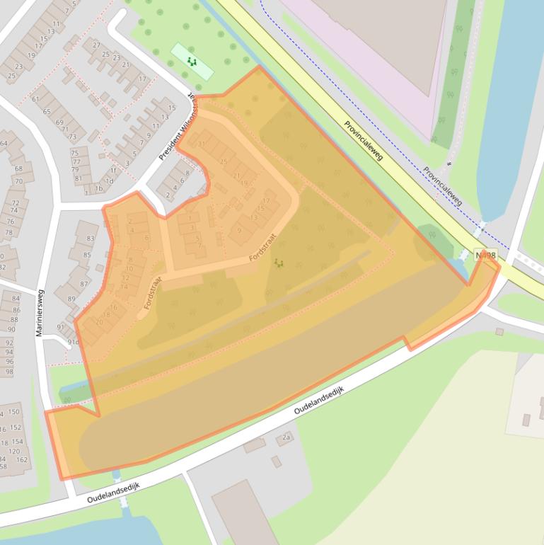 Kaart van postcodegebied 3255VK.