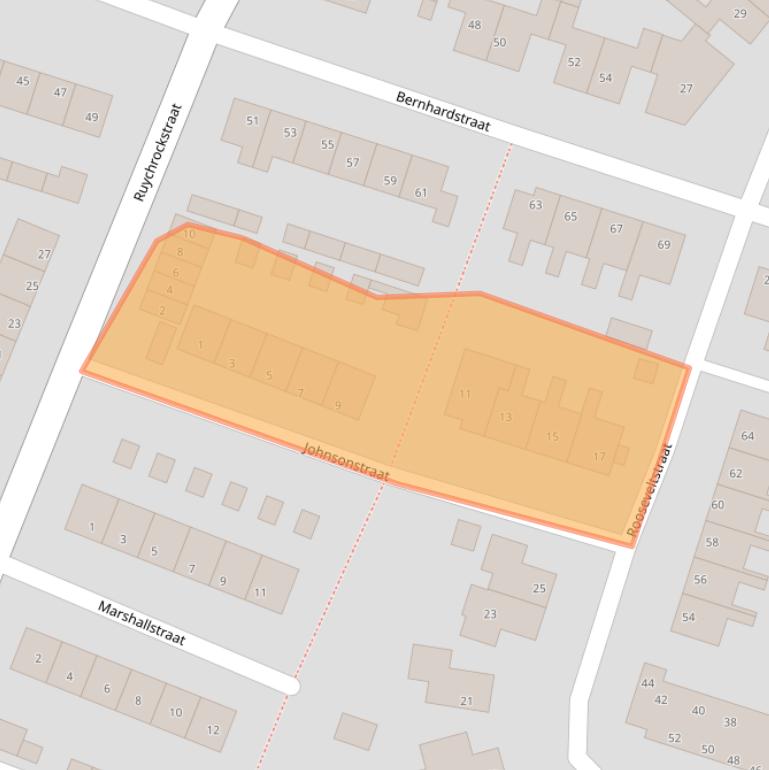 Kaart van postcodegebied 3255XD.