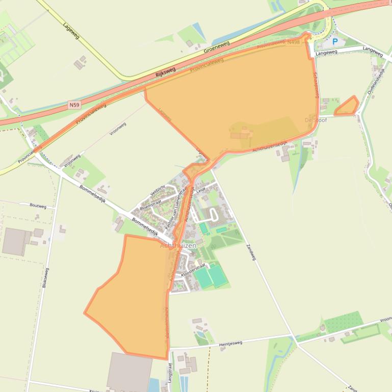 Kaart van postcodegebied 3256AR.