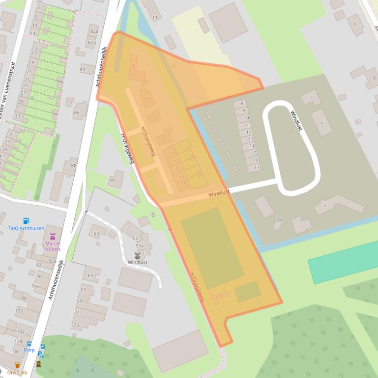 Kaart van postcodegebied 3256BD.