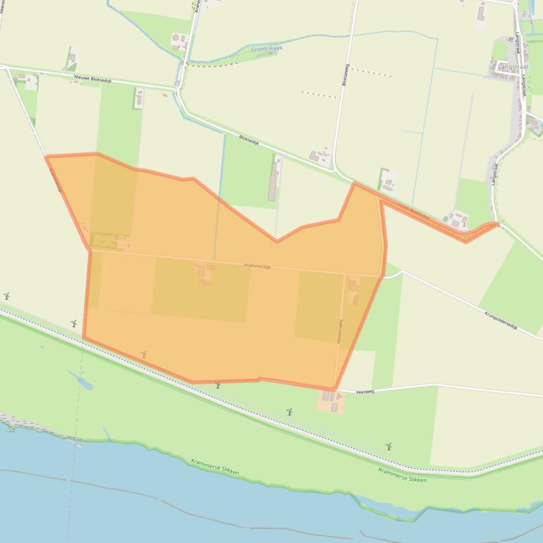 Kaart van postcodegebied 3256LH.